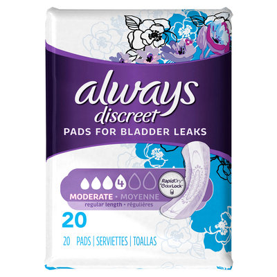 Always Discreet Moderate Pads - Regular Length