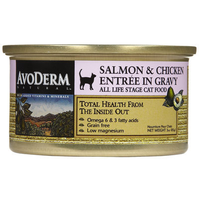 AvoDerm Natural Salmon & Chicken Entree in Gravy - 24x3 oz