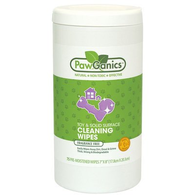 PawGanics Natural Toy & Solid Surface Cleaning Wipes