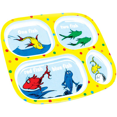 Bumkins Dr. Seuss Melamine Plates - One Fish