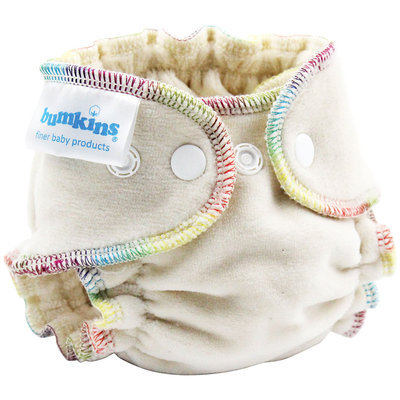 Bumkins Fitted Cloth Diaper - Natural Newborn - 1 ct.