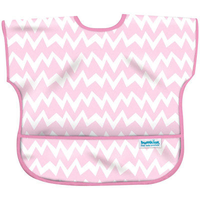 Bumkins Junior Bib - Pink Chevron - Girl - 1 ct.