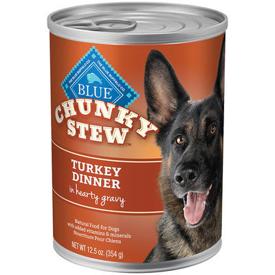 THE BLUE BUFFALO CO. BLUE™ Chunky Stew™ Turkey Dinner For Adult Dogs