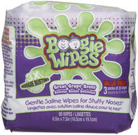 Little Busy Bodies Boogie Wipes Saline Nose Wipes 3x30ct Grape Scented