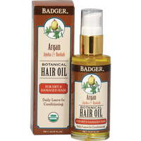 BADGER® Argan Hair Oil for Dry Damaged Hair