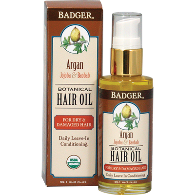 BADGER® Argan Hair Oil for Dry Damaged Hair