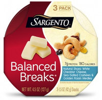 Sargento® Balanced Breaks® Natural Sharp White Cheddar Cheese with Cashews and Raisins