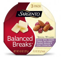 Sargento® Balanced Breaks® Natural White Cheddar Cheese with Almonds and Dried Cranberries