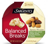 Sargento® Balanced Breaks® Pepper Jack Natural Cheese with Honey Roasted Peanuts and Raisins