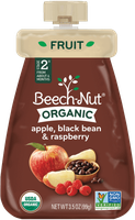 Beech-Nut organic apple, black bean & raspberry pouch