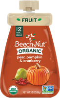 Beech-Nut organic pear, pumpkin & cranberry pouch