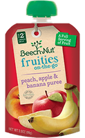 Beech-Nut peach, apple & banana fruities on-the-go pouch