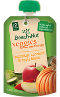 Beech-Nut pumpkin, zucchini & apple veggies on-the-go pouch