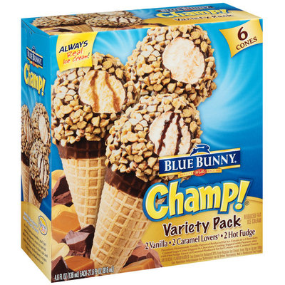 Blue Bunny Champ! Ice Cream Cones Variety