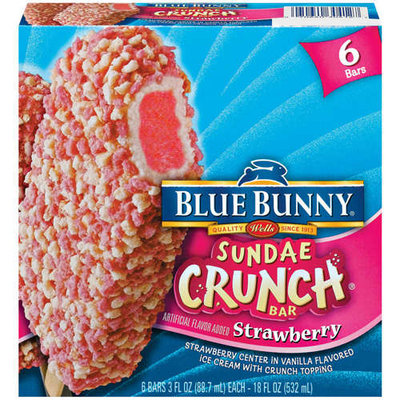Blue Bunny Sundae Crunch Bar Strawberry