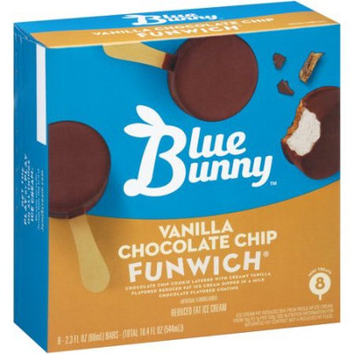 Blue Bunny Vanilla Chocolate Chip Funwich