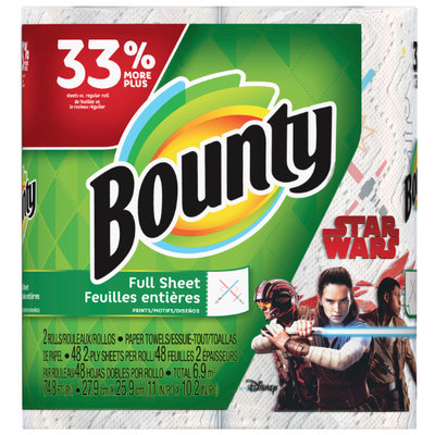 Bounty Star Wars Print Paper Towels Full Sheet