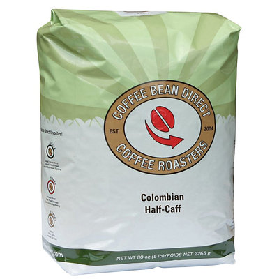 Coffee Bean Direct Colombian Half-Caff, Whole Bean