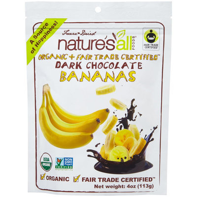Nature's All Foods Organic Dark Chocolate Bananas 4 oz