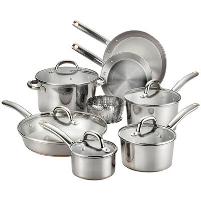 Groupeseb T-Fal Ultimate Stainless Steel Copper Bottom 13-piece Cookware Set