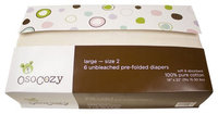 OsoCozy Prefold Cloth Diapers - Unbleached L (26-36 lbs) - 6 ct.