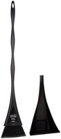 Casabella 09974 Onda Broom and Dustpan Set, Black