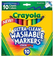 Crayola 10 Ct Ultraclean Broadline Classic