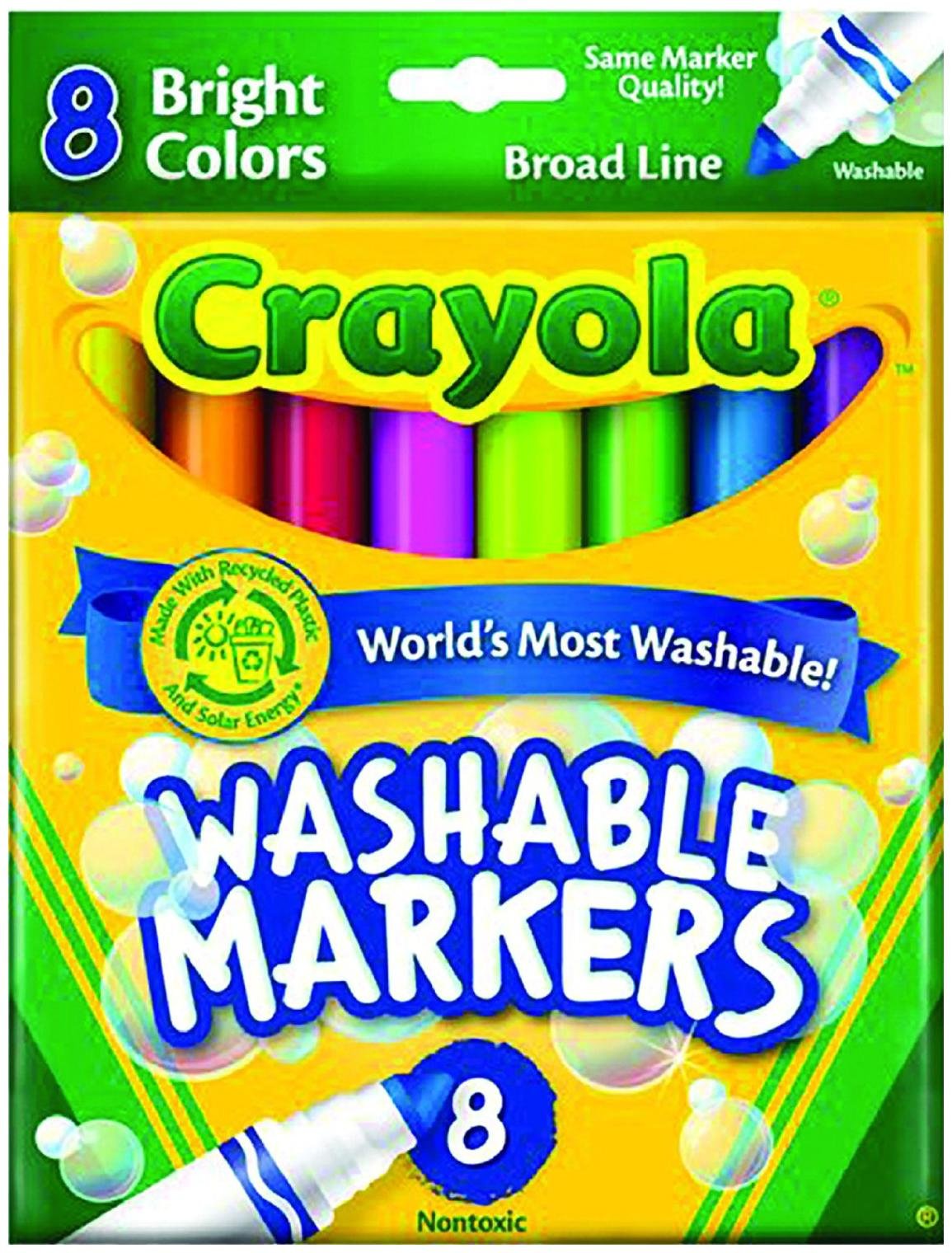 Crayola 8ct Bright Wash Broadline Markers