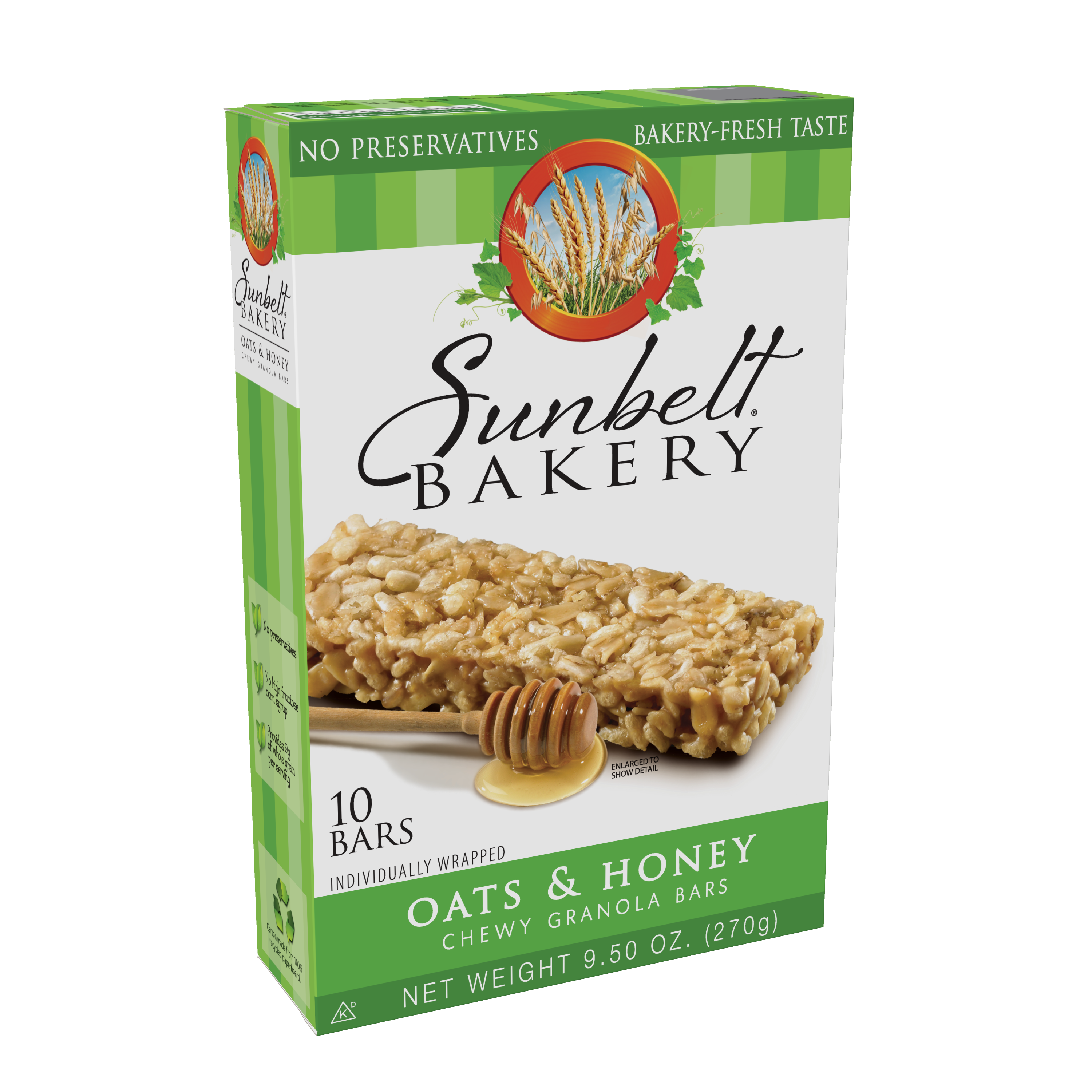 McKee Foods Sunbelt Bakery Oats & Honey Big Chewy Granola Bars - 10ct