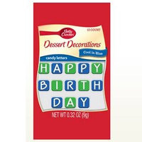 Betty Crocker™ Alphabet Assortment Cool in Blue Happy Birthday Candy Card Decoration