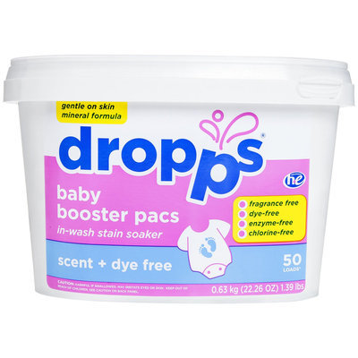 Dropps Baby Booster Pacs and In-Wash Stain Soaker, Scent + Dye Free
