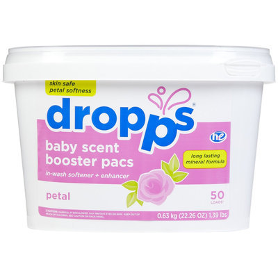 Dropps Baby Scent Booster Pacs and In-Wash Softener, Petal Scent