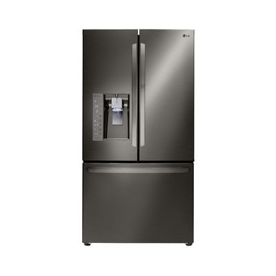 Lg - 29.6 Cu. Ft. French Door Refrigerator - Black Stainless-steel