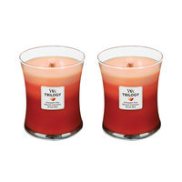 WoodWick Set of 2 Medium Trilogy Exotic Spices Candles