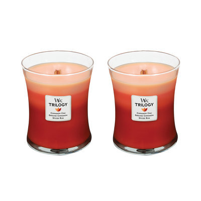WoodWick Set of 2 Medium Trilogy Exotic Spices Candles