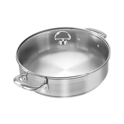 Chantal Induction 21 Cookware 5-qt. Sauteuse with Glass Lid
