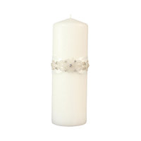 Ivy Lane Design Wedding Accessories Pillar Candle, Adriana, White, 9