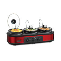 Bella Red and Black Triple Bella Slow Cooker Buffet 13698 - SENSIO INC.