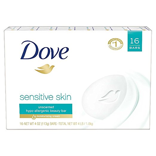 Dove Sensitive Skin Beauty Bar 4 Oz 16 Bar