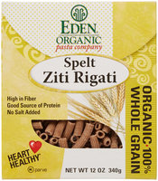 Eden Foods - Organic Pasta Spelt Ziti Rigati - 12 oz.