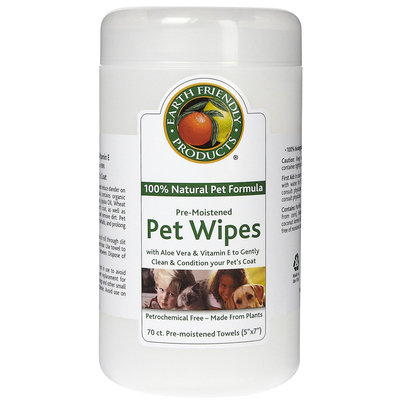 Venus Laboratories Earth Friendly Products Pre-Moistened Pet Wipes