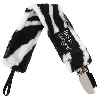 Z. Daisy Phoebe Zebra Binkie Bungee Pacifier Clip - 1 ct.