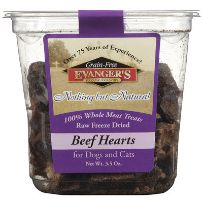 Evangers Evanger's Nothing But Natural Raw Freeze Dried Beef Hearts - 3.5 oz