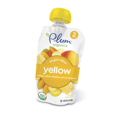 Plum Organics Eat Your Colors® Yellow – Mango, Yellow Zucchini, Corn & Turmeric