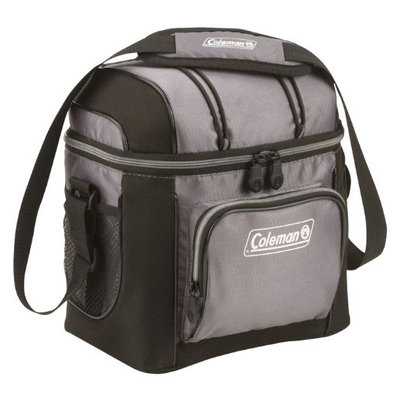 Coleman 9-Can Soft Cooler With Hard Liner, Gray