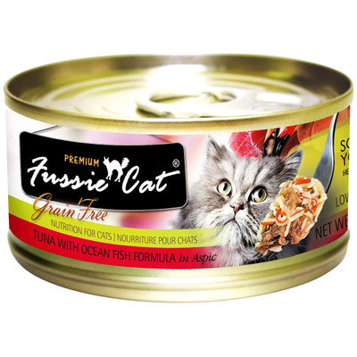 Fussie Cat Premium Tuna & Ocean Fish Canned Cat Food - 24x2.8oz