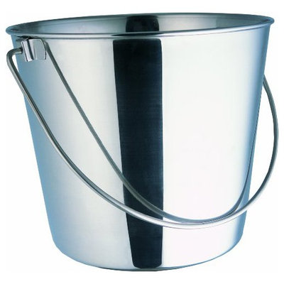 Indipets Heavy Duty Stainless Steel Dog Pail 13 QT