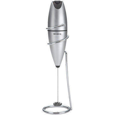 Bonjour Frothers Oval Frother With Stand- Silver