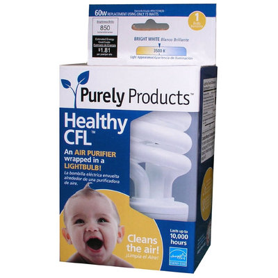 Purely Products 15W Spiral CFL Bulb, Medium Base, Soft White