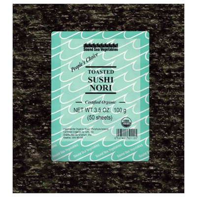 Sound Sea Vegetables Organic Toasted Sushi Nori (Bulk), 50 Sheets, .